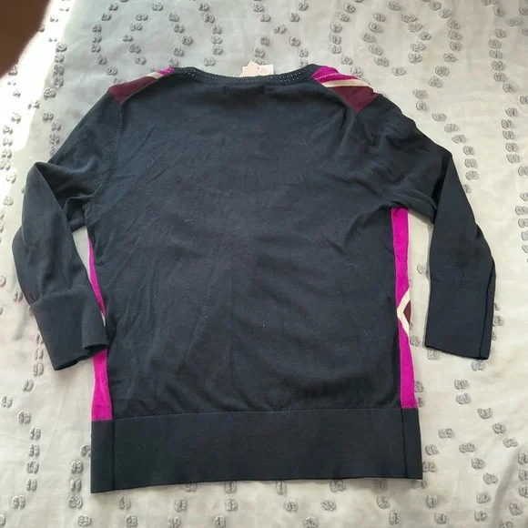 Banana Republic Women's Argyle Cardigan - Pink and Black - Picture 6 of 7